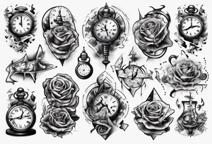 Time puzzle pieces tattoo idea
