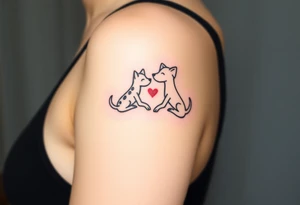 Pet friendship tattoo idea