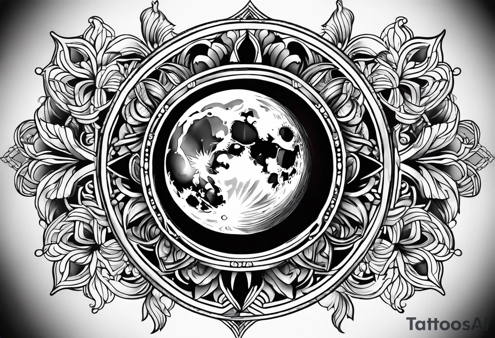 sacred moon tattoo idea