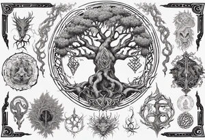Yggdrasil with Nidhogg tattoo idea