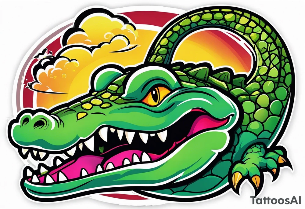 sexy alligator tattoo idea