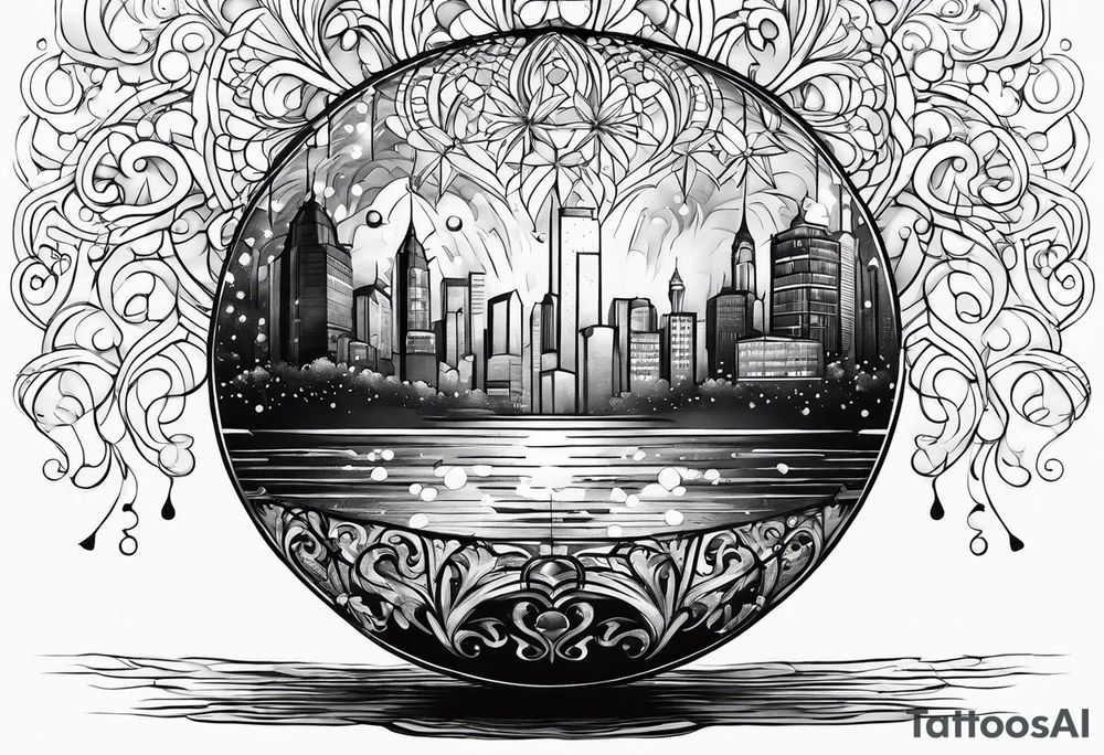 new years eve ball drop tattoo idea