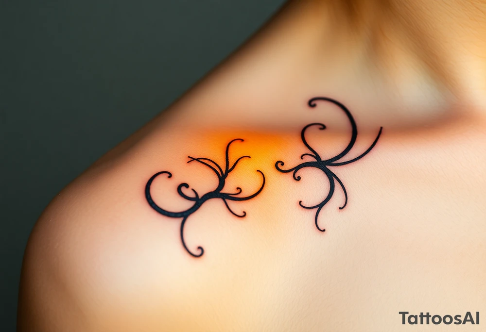 A soft golden light contrasting with shadowy black tendrils representing a battle between inner purity and external corruption. The light is depicted in radiant yellows, while the dark side uses deep blues and blacks. tattoo idea