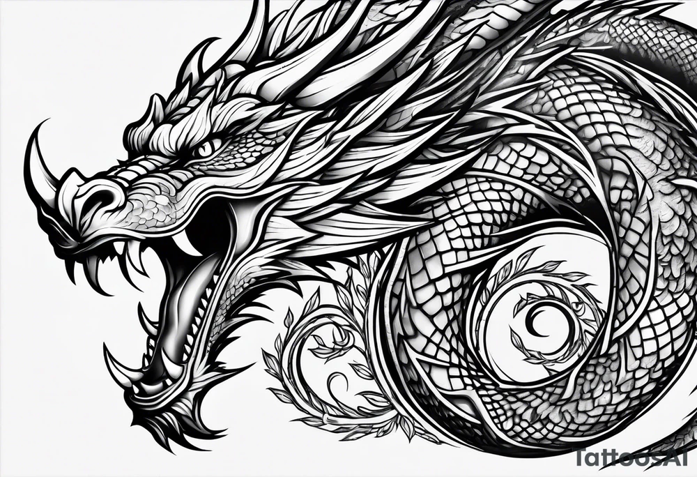 roaring dragons tattoo idea