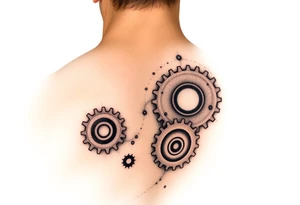 Mechanical gears blinking one another down my arm tattoo idea