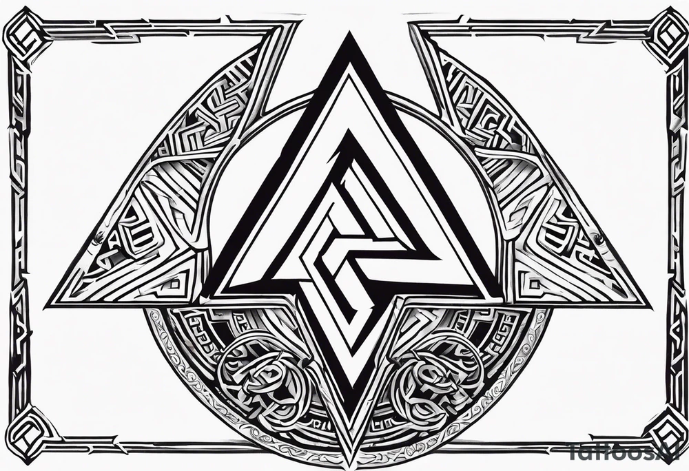 Valhalla 
valknut sword tattoo idea