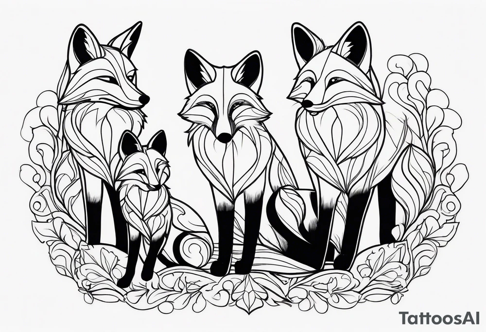 fox family tattoo idea