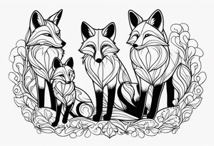 fox family tattoo idea