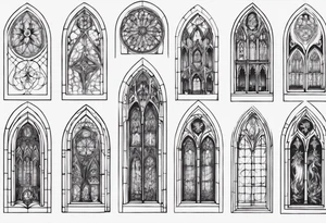 Gothic cathedral window tattoo idea