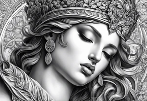 Michaelangelo adam creation painting tattoo idea