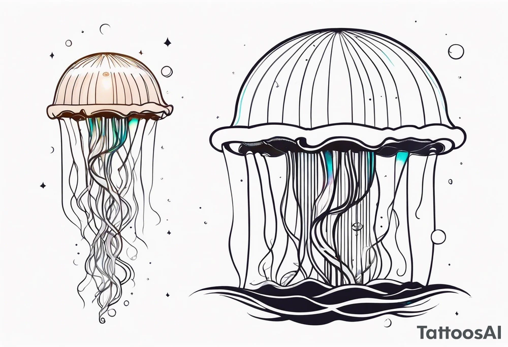 The universe is inside a jellyfish tattoo idea