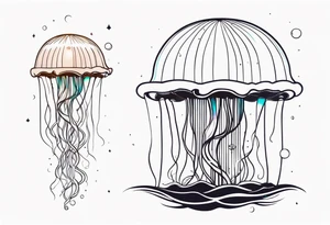 The universe is inside a jellyfish tattoo idea