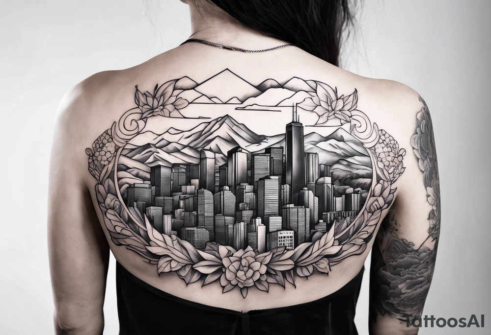 Colorado skyline tattoo idea