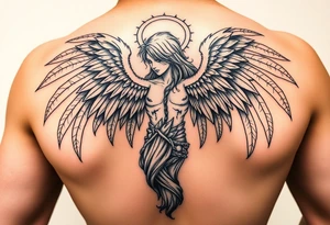 Full body of fallen angel Dante Mikha'el tattoo idea