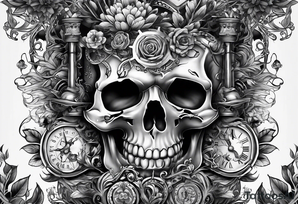 mechanical roots tattoo idea