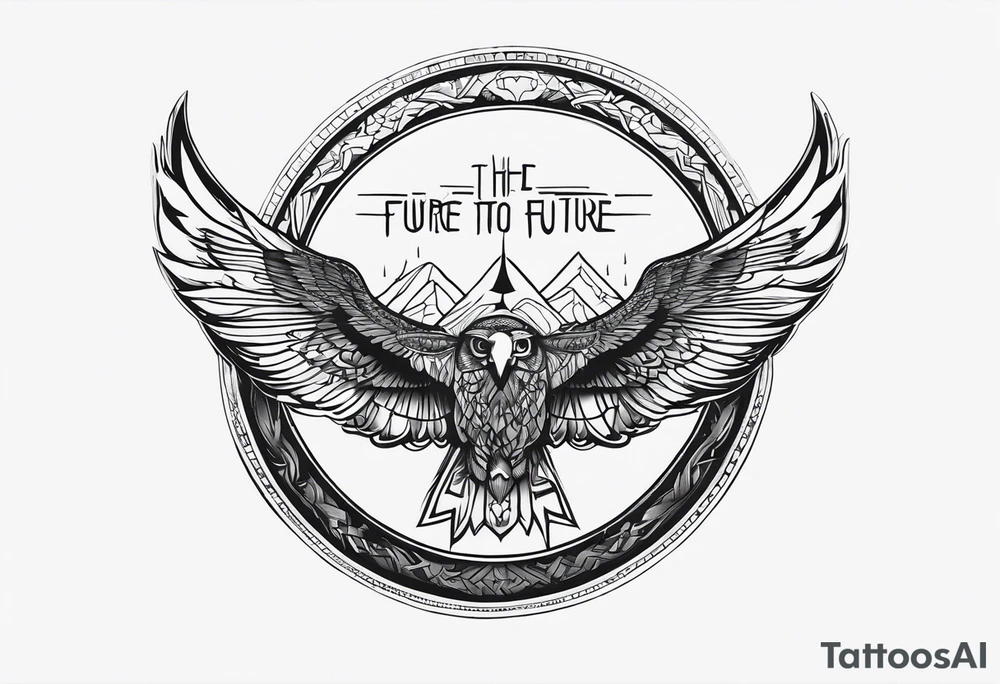 create the saying From the past we rise to our future with Moore overtop tattoo idea