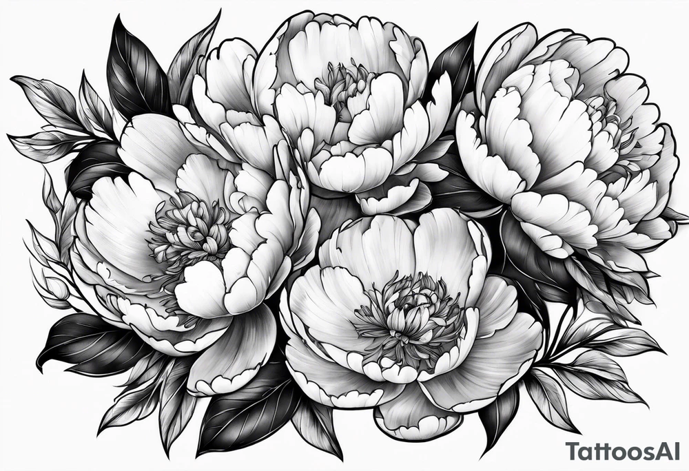 box peonies tattoo idea