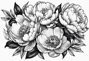 box peonies tattoo idea