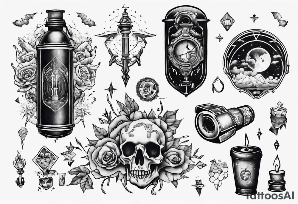 filling up an emptiness tattoo idea