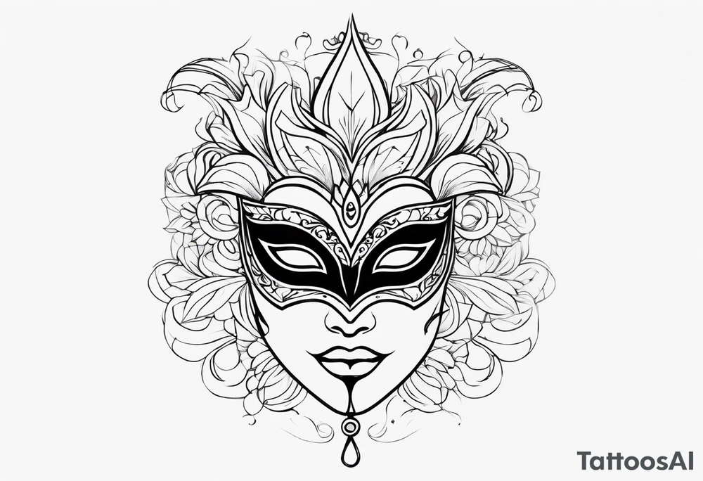 masquerade ball tattoo idea