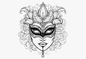 masquerade ball tattoo idea