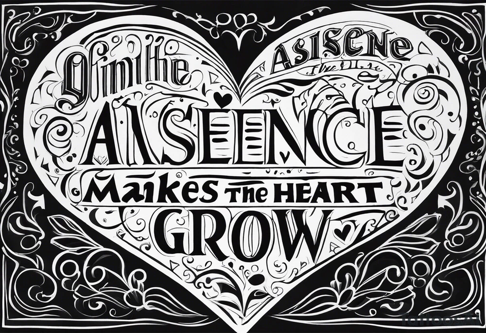 Absence makes the heart grow fonder tattoo idea