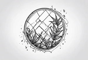 Broken glass and weed tattoo idea