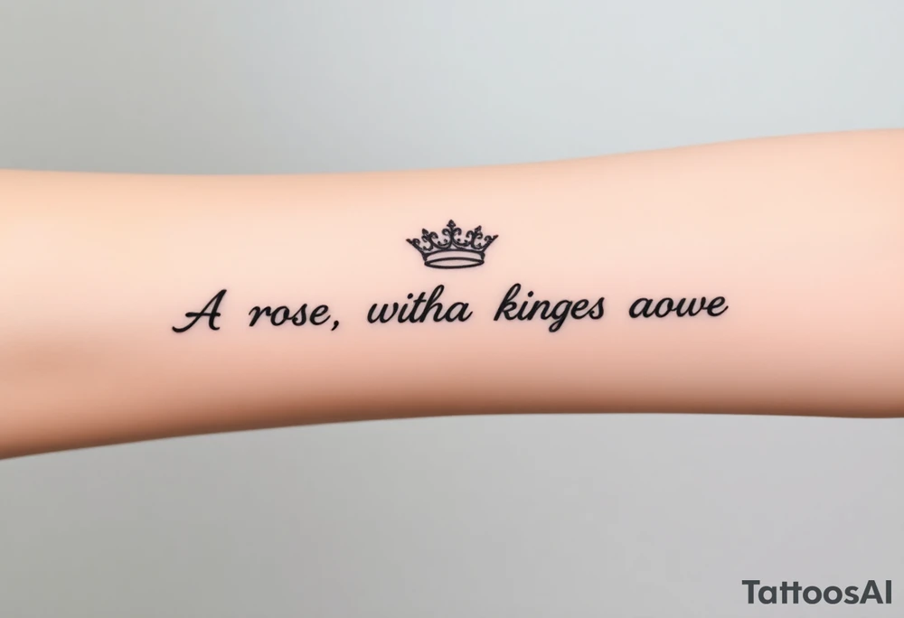 A rose with a kings crown above it tattoo idea