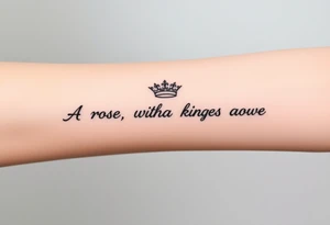 A rose with a kings crown above it tattoo idea