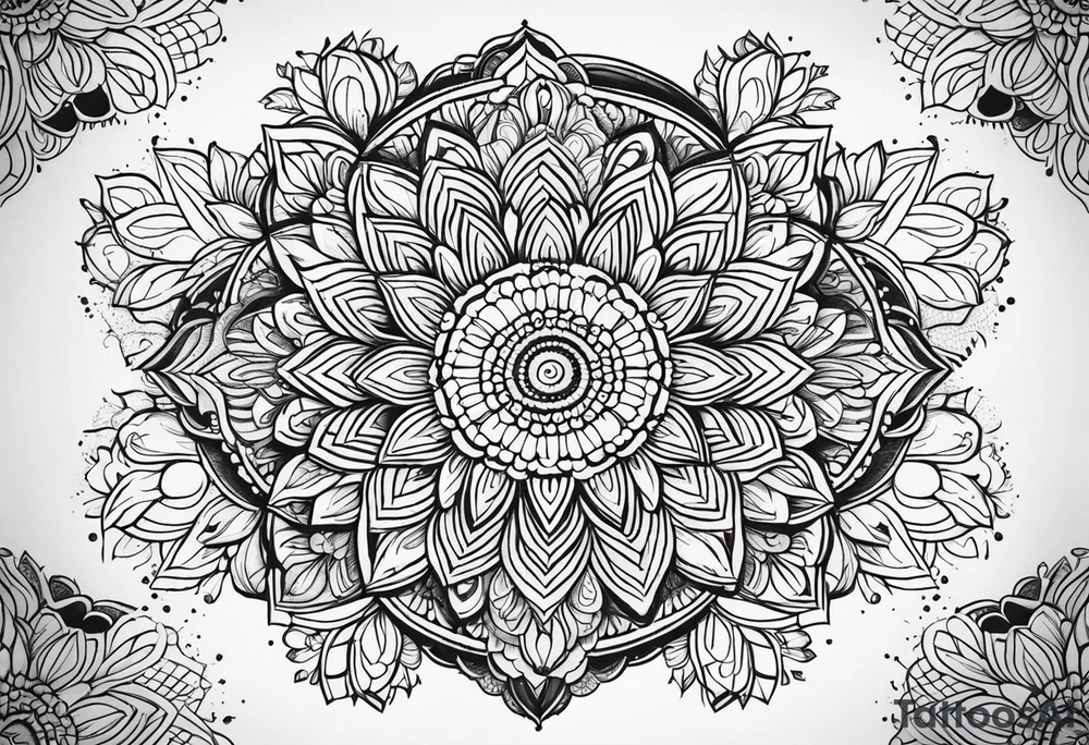 Mandala floral tattoo tattoo idea