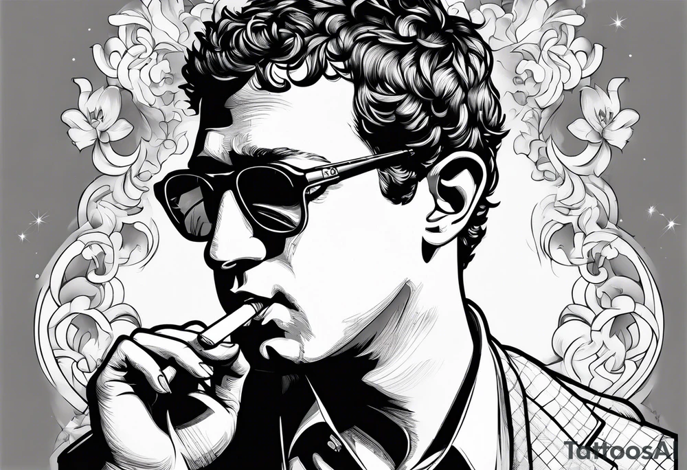 Mark Zuckerberg smoking cigarette tattoo idea