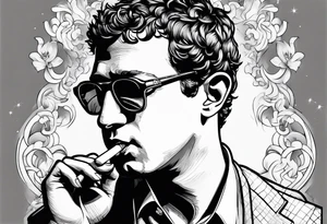 Mark Zuckerberg smoking cigarette tattoo idea