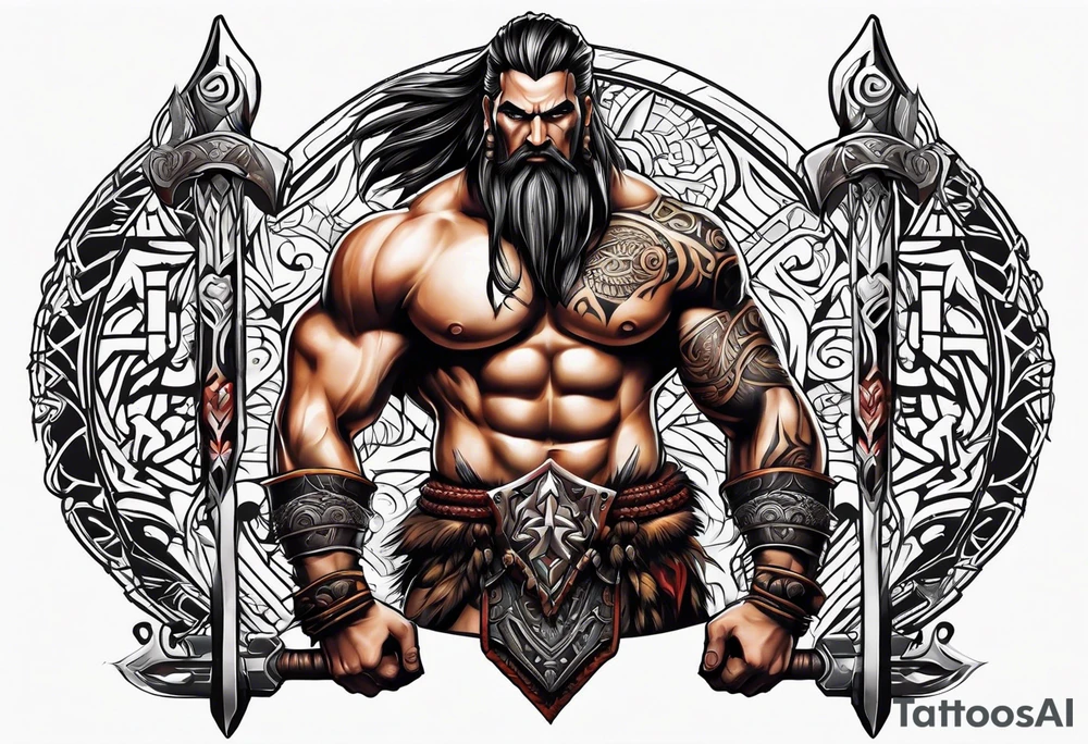 barbarian tattoo idea