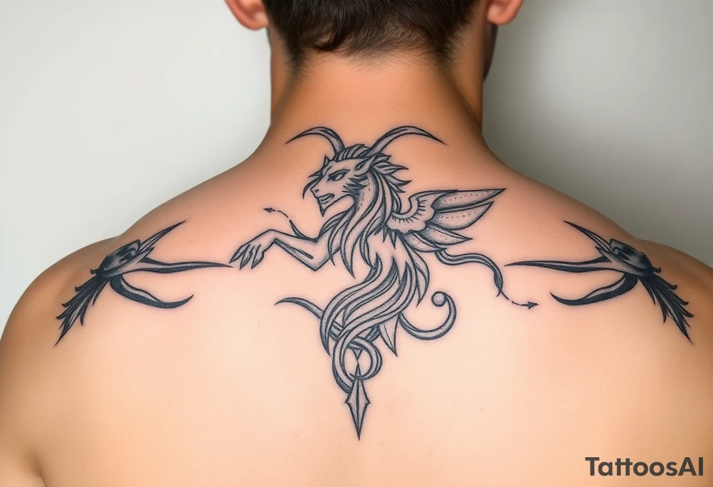 Aquarius realistic complex tattoo idea