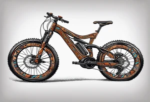 Mountain bike with the frame made of a copperhead body tattoo idea