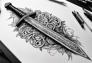 sword tattoo for back tattoo idea