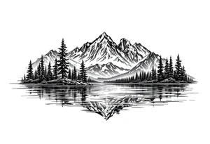 lake tahoe vertical image tattoo idea