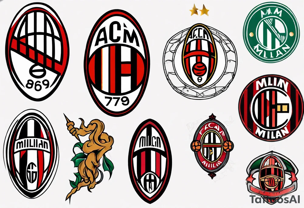 ac milan, fan tattoo idea