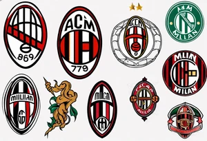 ac milan, fan tattoo idea