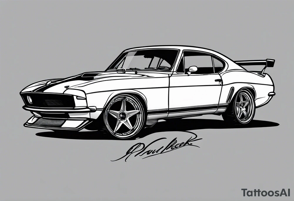 Paul walkers car tattoo idea