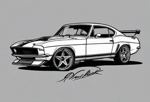 Paul walkers car tattoo idea