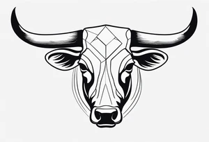 steer head bones tattoo idea