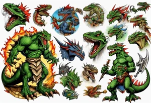 full heroes of might and magic 3 lizardman tattoo idea