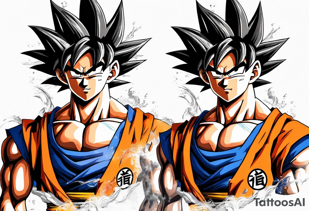 Son Goku with wings tattoo idea