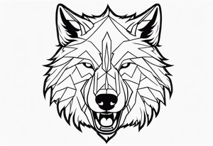 Dire wolf head tattoo idea