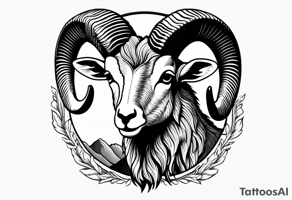 Bright angel trail with a big horn sheep tattoo idea