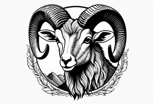 Bright angel trail with a big horn sheep tattoo idea