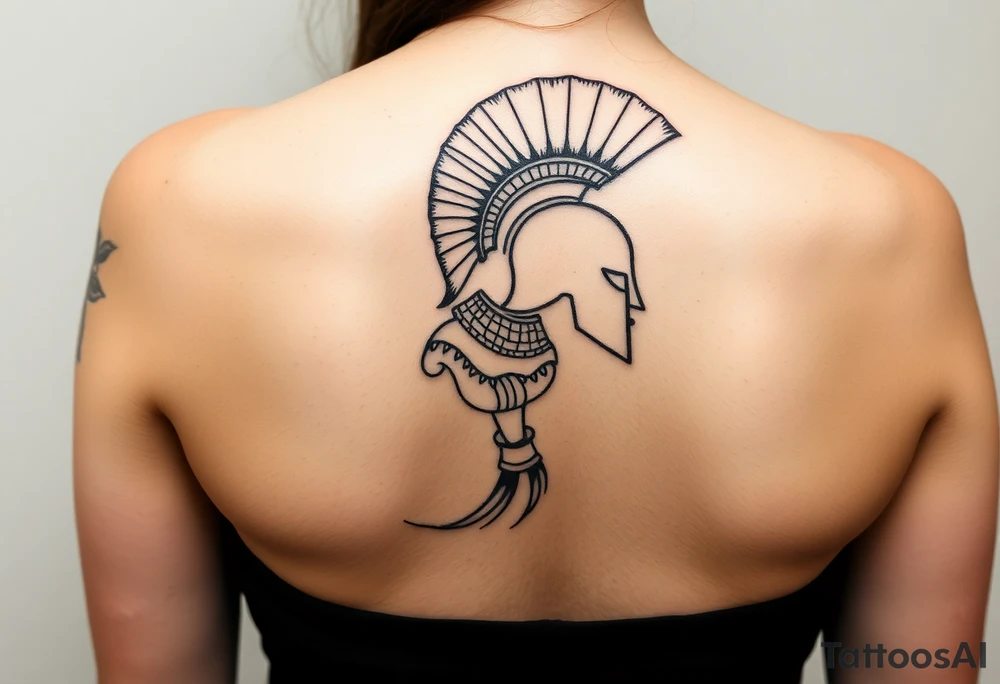 Spartan warrior tattoo on upper arm as sleeve
. tattoo idea