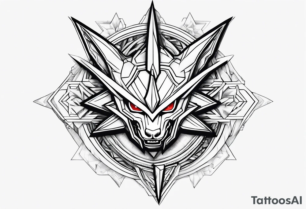 Kunai dragonball digimon with hearbeat between tattoo idea