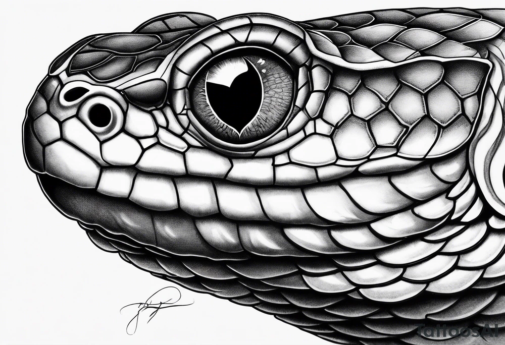 Copperhead just the eyes tattoo idea